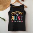 Promoted To Auntie Est 2024 Cute First Time Aunt Women Tank Top Unique Gifts