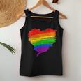 Rainbow Heart Lgbt Ally Lgbtq Lesbian Transgender Gay Pride Women Tank Top Unique Gifts