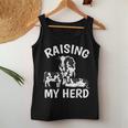 Raising My Herd Farmer Mom Cow Calves Lover Mother's Day Women Tank Top Unique Gifts