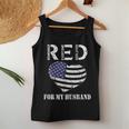 Red Friday For My Deployed Husband Military Wife Heart Flag Women Tank Top Unique Gifts