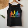 Retro Cincinnati Skyline Rainbow Lgbt Lesbian Gay Pride Women Tank Top Unique Gifts