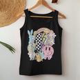 Retro Groovy Happy Easter Bunny Smile Face For Girls Women Tank Top Unique Gifts