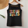 Retro Groovy Testing Squad Test Day Motivational Teacher Kid Women Tank Top Unique Gifts