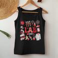 Retro Groovy Valentines Lab Tech Medical Laboratory Science Women Tank Top Funny Gifts
