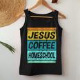 Retro Homeschool Mama Jesus Coffee Homeschool Damen Tank Top Frauen Lustige Geschenke