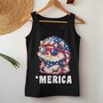 Retro 'Merica Hedgehog Dad Mom 4Th Of July Women Tank Top Unique Gifts