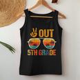 Retro Peace Out 5Th Grade Groovy Happy Last Day Of School Women Tank Top Personalized Gifts