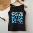 Retro Saving The World One Ice Pack At A Time School Nurse Women Tank Top Funny Gifts