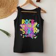 Rock The Staar Test Testing Day Retro Groovy Teacher Stars Women Tank Top Unique Gifts