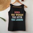 Roma La El Mito La Leyenda Nombre Roma Camiseta sin mangas para mujer Regalos divertidos