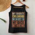 Sarcastic Old Man Old Woman My Back Not Hurting Retro Women Tank Top Funny Gifts