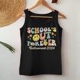 School's Out Forever Retired Teacher Retirement 2024 Women Tank Top Funny Gifts