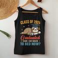 Sloth Graduation Class Of 2024 Graduated Can Go Back To Bed Women Tank Top Unique Gifts