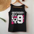 Soccer Birthday Party 9 Year Old Girl 9Th Birthday Women Tank Top Personalized Gifts