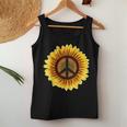 Sunflower Peace Sign 1960S 1970S Hippie Flower Retro Women Tank Top Unique Gifts