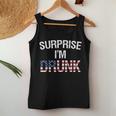 Surprise I'm Drunk Patriotic Drinking Women Tank Top Unique Gifts