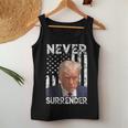 Never Surrender Trump Shot 2024 American Flag Men Women Tank Top Unique Gifts