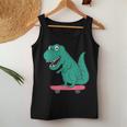 T Rex On Skate Board Skaters Skate Skating Woman Man Women Tank Top Unique Gifts