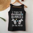 I Teach Cutest Bunnies Patch Easter Teacher Spring Women Women Tank Top Funny Gifts