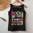 Testing Day Rock The Test Dont Stress Teacher Student Women Tank Top Funny Gifts