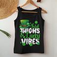 Thick Thighs Lucky Vibes St Patrick's Day Girls Women Tank Top Funny Gifts