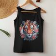 Tigre Mignon Cottagecore Enfants Filles Cadeau Fleur Tigre Women Tank Top Cadeaux drôles