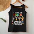 I Train Pre-K Superheroes Back To School Teacher Gif Women Tank Top Unique Gifts