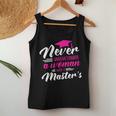 Never Underestimate Woman Master Degree Graduation Women Tank Top Funny Gifts