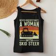 Never Underestimate A Woman With A Skid Sr Construction Women Tank Top Personalized Gifts