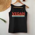 Vegan Retro Writing Lines Plant Based Women Tank Top Unique Gifts