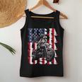 Vintage Motorcycle American Flag Helmet Biker Women Tank Top Unique Gifts