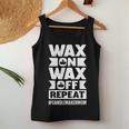 Wax On Wax Off Repeat Candle Maker Mom Women Tank Top Unique Gifts