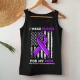I Wear Purple For My Mom Mother Pancreatic Cancer Awareness Women Tank Top Funny Gifts