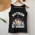 Wine And Cat Grandpa Retirement Gnome For Retired Dad Women Tank Top Unique Gifts