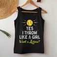 Yes I Throw Like A Girl Cool Pitchers Softball Women Tank Top Unique Gifts