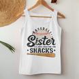 Baseball Sister I'm Just Here For The Snacks Baseball Women Tank Top Funny Gifts