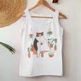 Calico Cat With Pot Plants Cat Lover For Mom Women Women Tank Top Unique Gifts