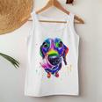 Colorful Dachshund Daxie Dog Dad Mom Boy Girl Women Tank Top Personalized Gifts