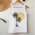 Cool Summer Vacation Sunset Beach Palm Tree Women Tank Top Unique Gifts
