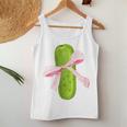 Coquette Bows With Pickle Cute Coquette Girl Pickle Lover Women Tank Top Funny Gifts