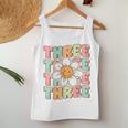 Cute Groovy 3Rd Birthday Party Daisy Flower Three Year Old Women Tank Top Unique Gifts