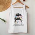 Daycare Teacher Life Messy Bun Hair Glasses Back To School Women Tank Top Personalized Gifts