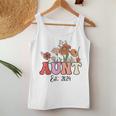 Flowers Groovy Retro Aunt Est 2024 New Aunt Pregnancy Women Tank Top Funny Gifts