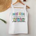 Groovy Donut Stress Just Do Your Best Retro Teacher Test Day Women Tank Top Unique Gifts