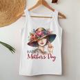 Happy Mother's Day Cute Floral Mom Mommy Grandma Womens Women Tank Top Personalized Gifts