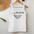 Heartbeat Mom And Dad Always On My Mind Forever In My Heart Women Tank Top Unique Gifts