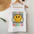 Hippie Smile Face Field Trip Squad Groovy Field Day 2024 Women Tank Top Funny Gifts