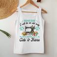 A House Full Of Cats And Fabric Quilting Lovers Women Tank Top Unique Gifts