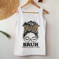 Leopard Messy Bun Bruh Formerly Known As Mom Women Tank Top Personalized Gifts