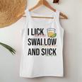 I Lick Salt Swallow Tequila Suck Lime Mexican Fiesta Women Tank Top Unique Gifts